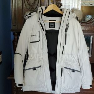 Termic winter jacket white/black M